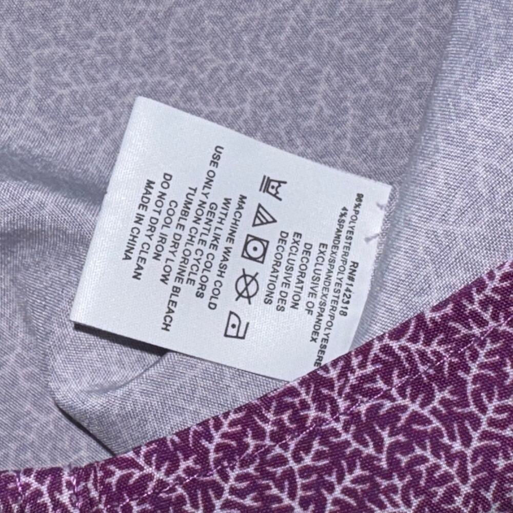 Nick Graham Everywhere Purple Micro Pattern Short Sleeve Stretch Sport Shirt S - Picture 8 of 9